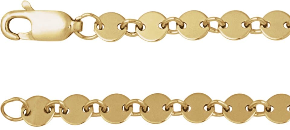 14K Yellow Gold-Filled 4 mm Mirror 16 Chain