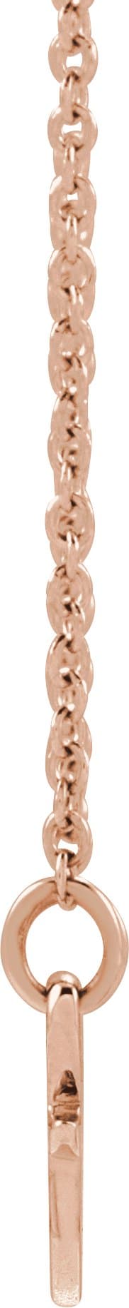 Engravable Ribbon Necklace or Center view 2