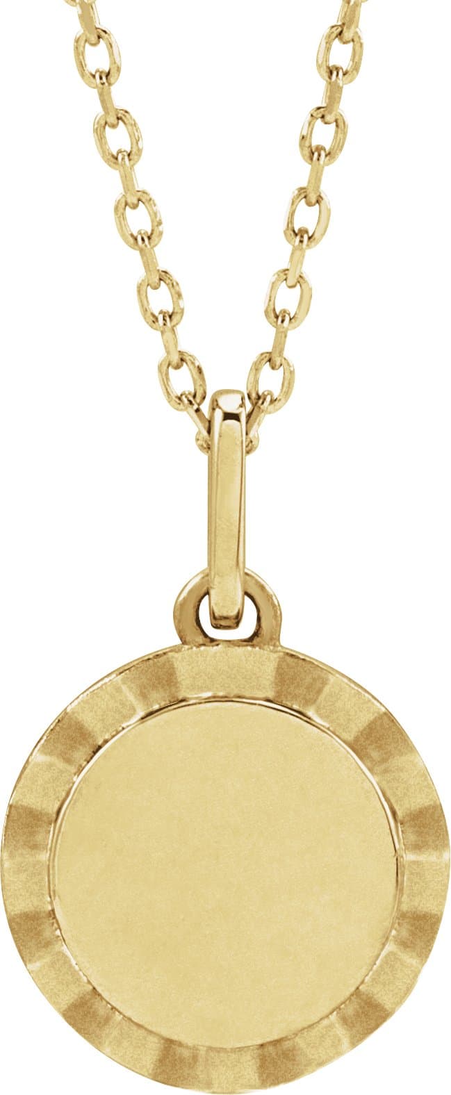 14K Rose Engravable Sunburst 16-18 Necklace