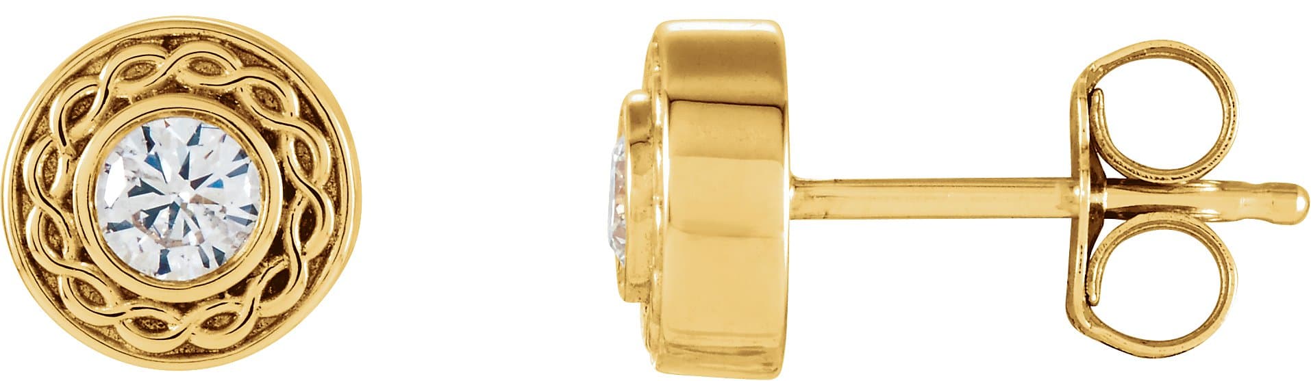 14K Rose 1/5 CTW Natural Diamond Earrings