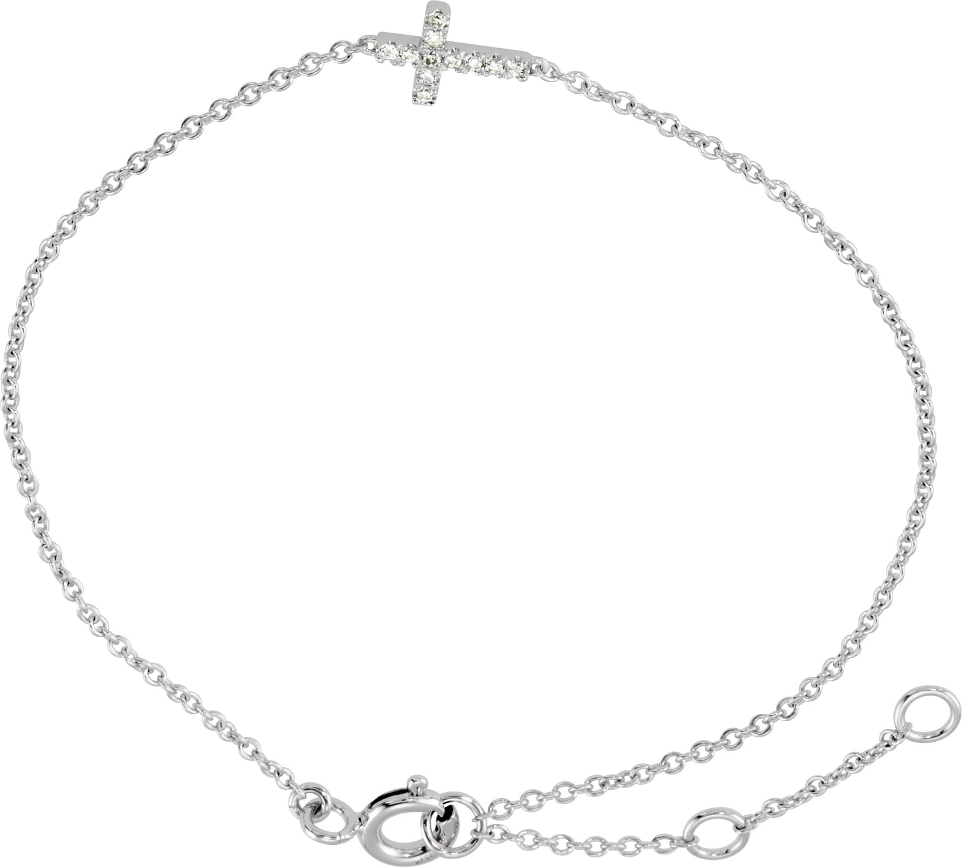 Youth Sideways Cross Bracelet view 2