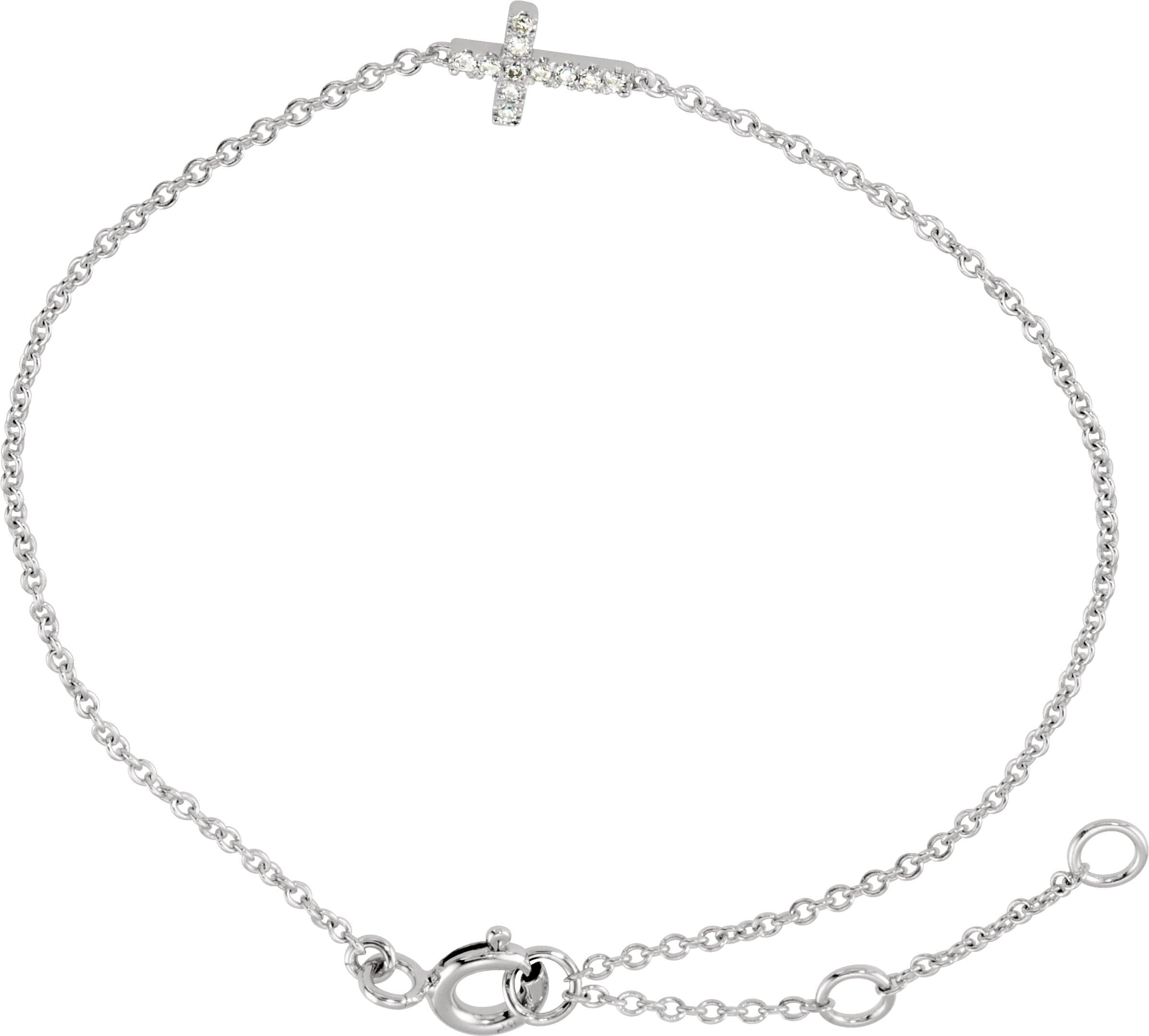 Youth Sideways Cross Bracelet view 2