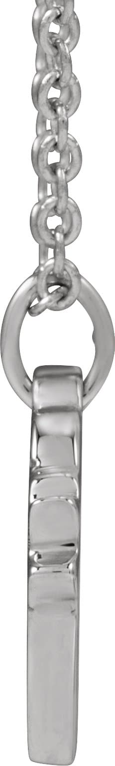 Engravable Accented Heart Necklace or Pendant view 2