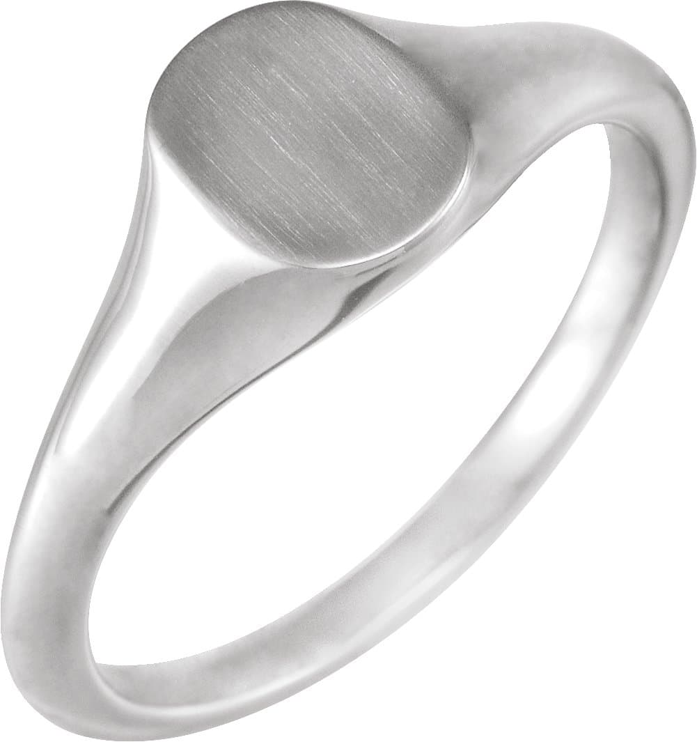 10K Yellow 11x9 mm Oval Signet Ring