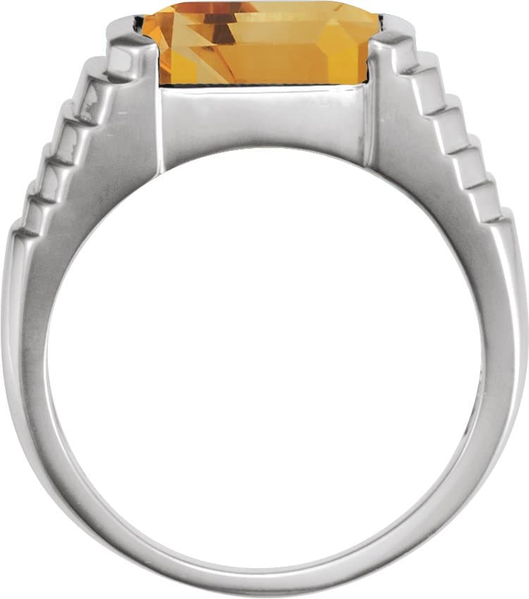 Emerald Bezel-Set Ring view 2