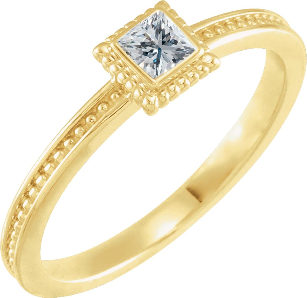 14K Rose 1/6 CTW Natural Diamond Family Stackable Ring