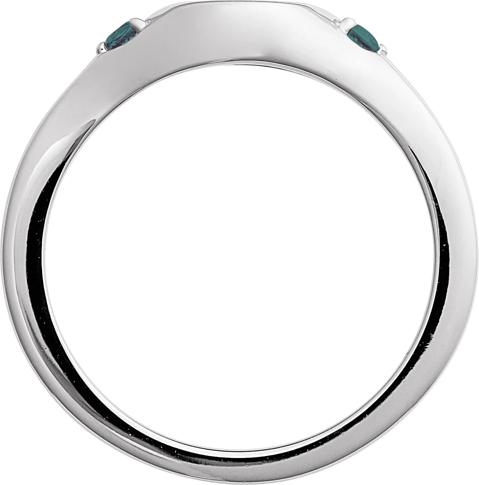 Engravable Accented Signet Ring, view 3