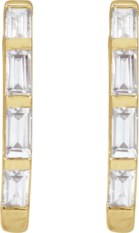 Lab-Grown Diamond Hoop Earrings view 2