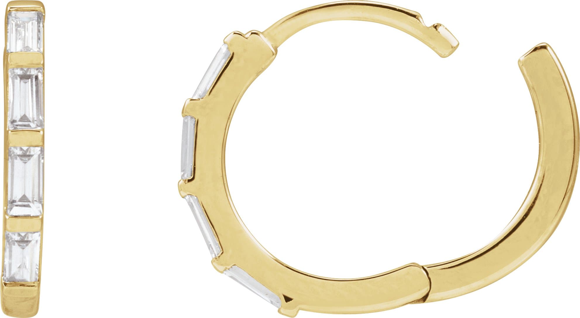 Lab-Grown Diamond Hoop Earrings view 3