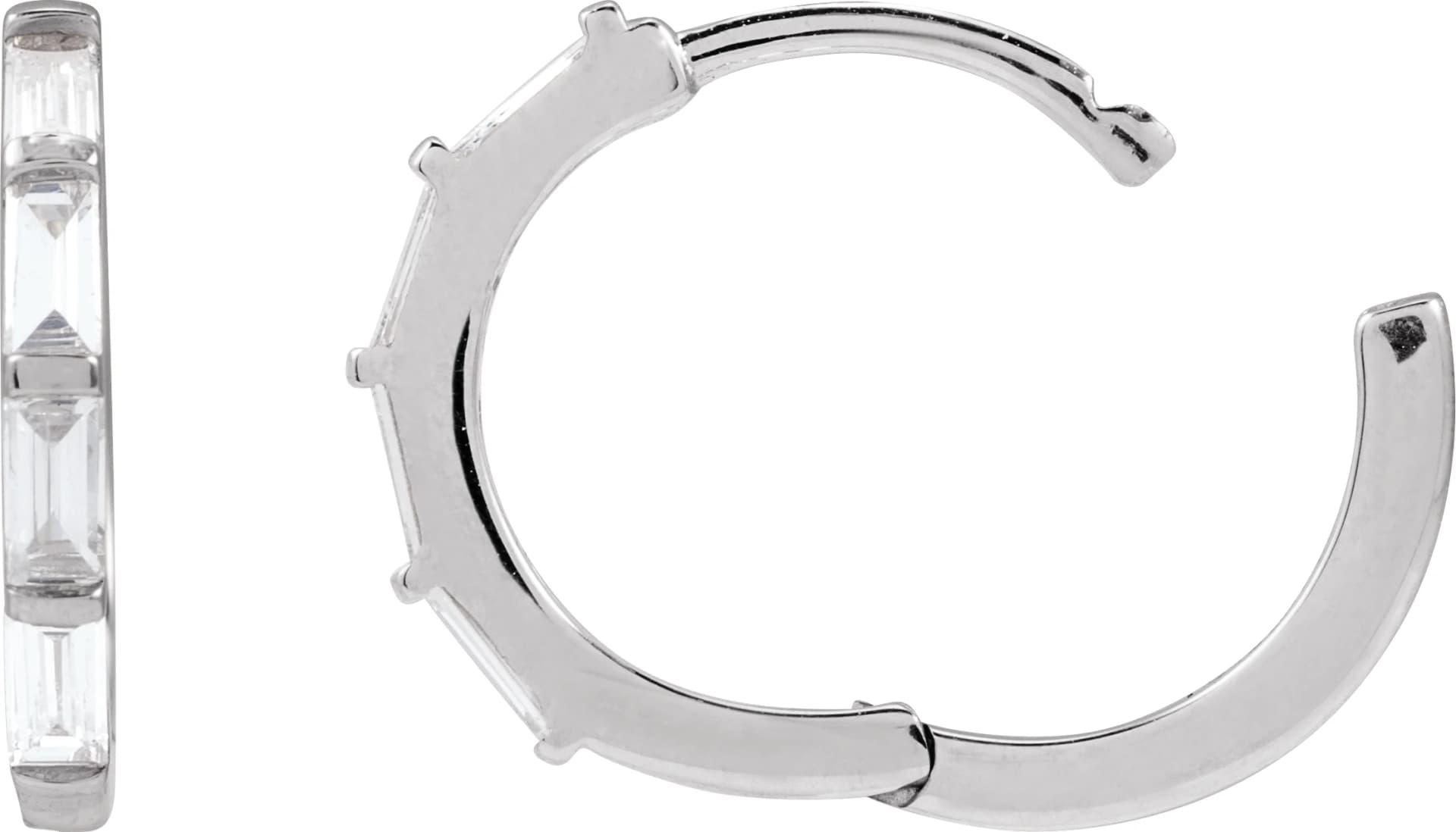 Lab-Grown Diamond Hoop Earrings, view 4