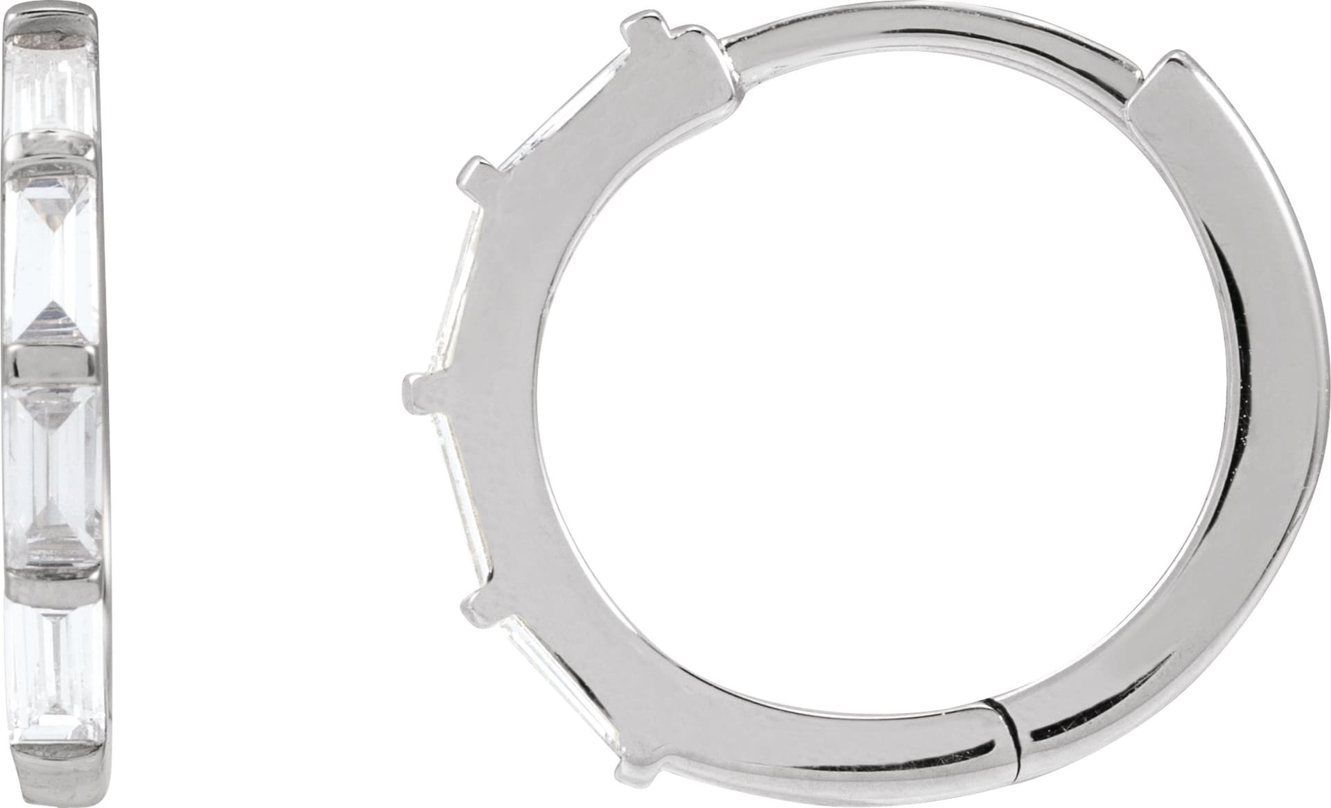 14K Rose 1/3 CTW Lab-Grown Diamond Hoop Earrings
