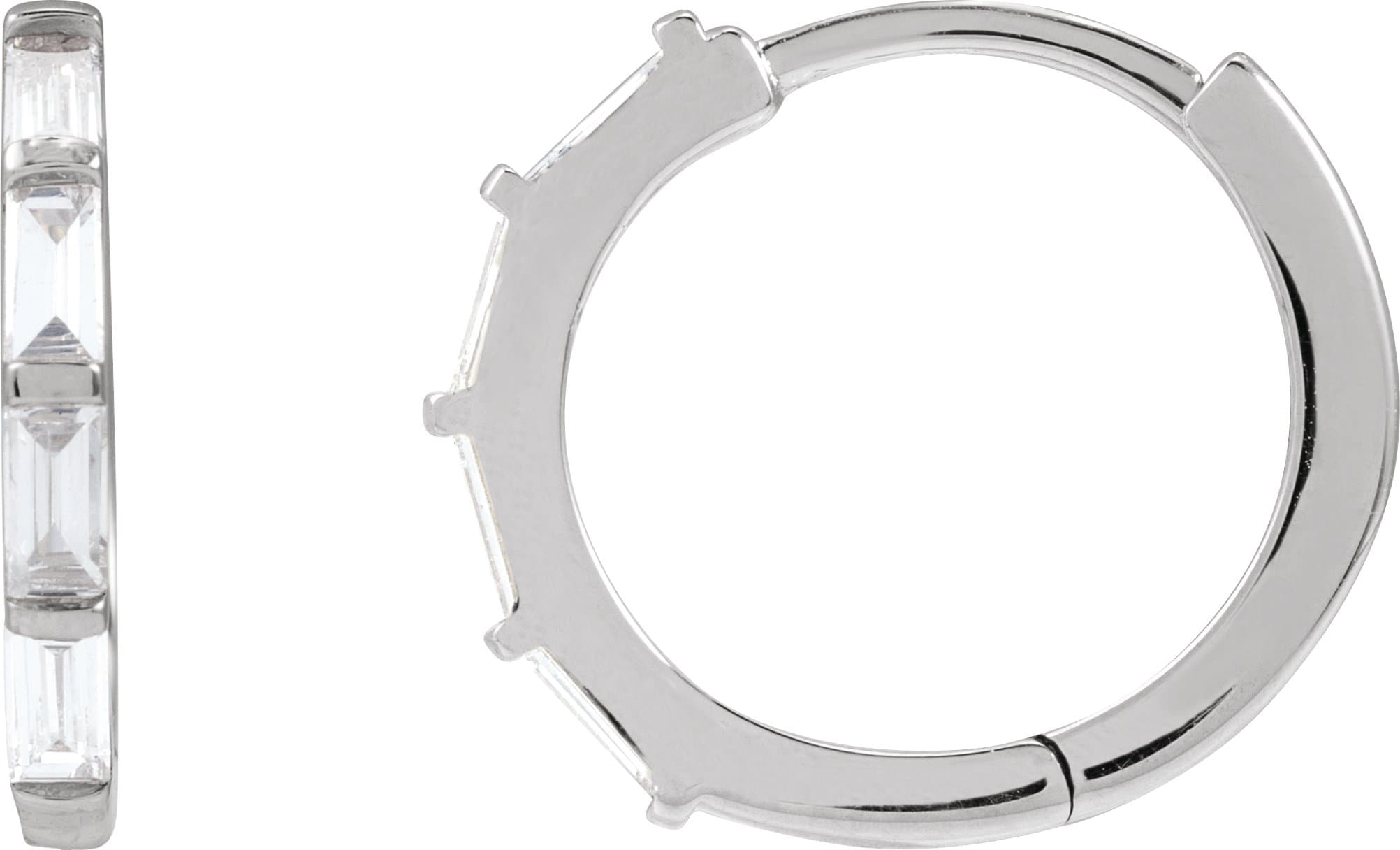14K Rose 1/3 CTW Lab-Grown Diamond Hoop Earrings