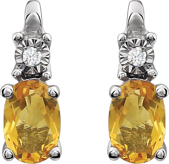 Accented Birthstone Earrings view 2