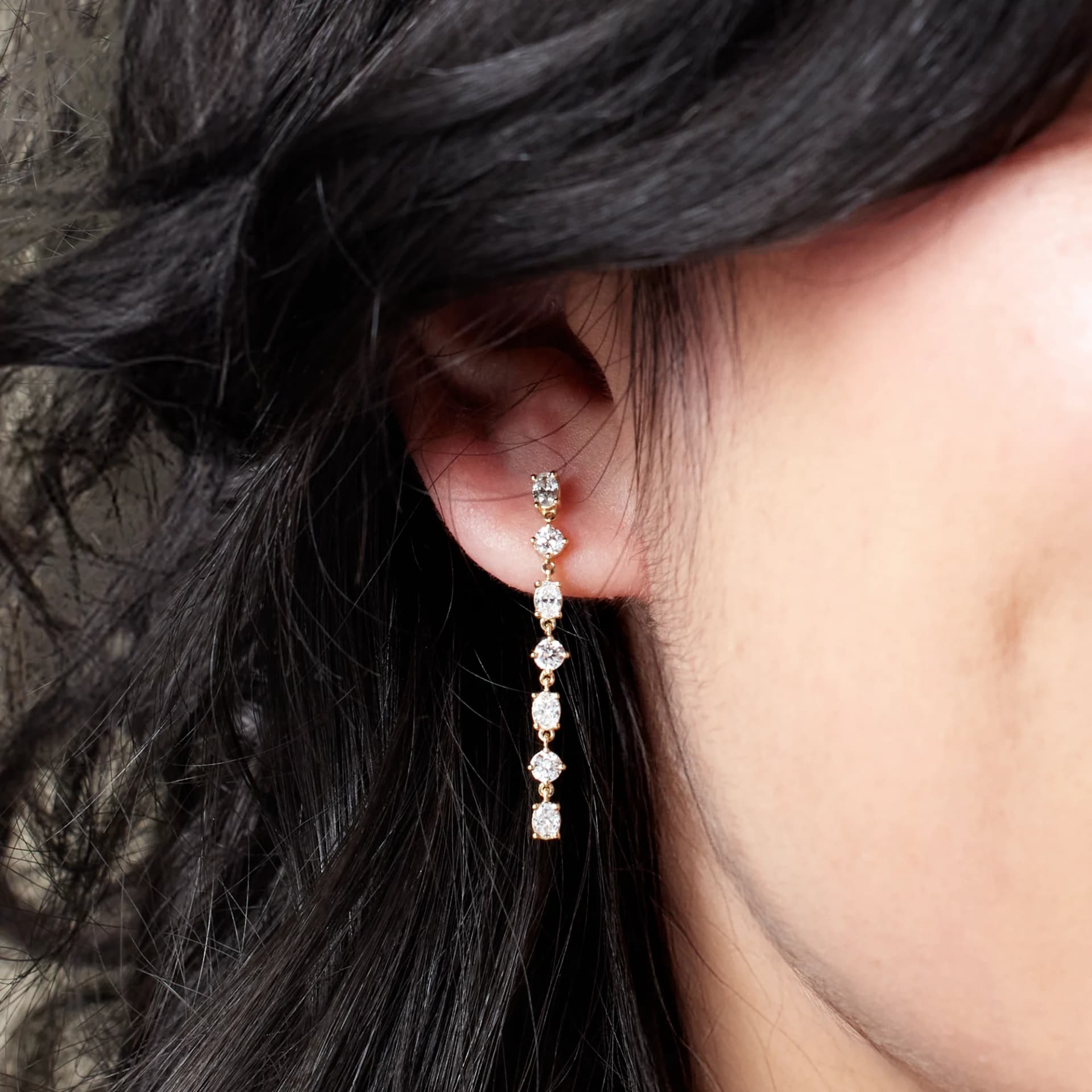 Lab-Grown Diamond Earrings, view 4