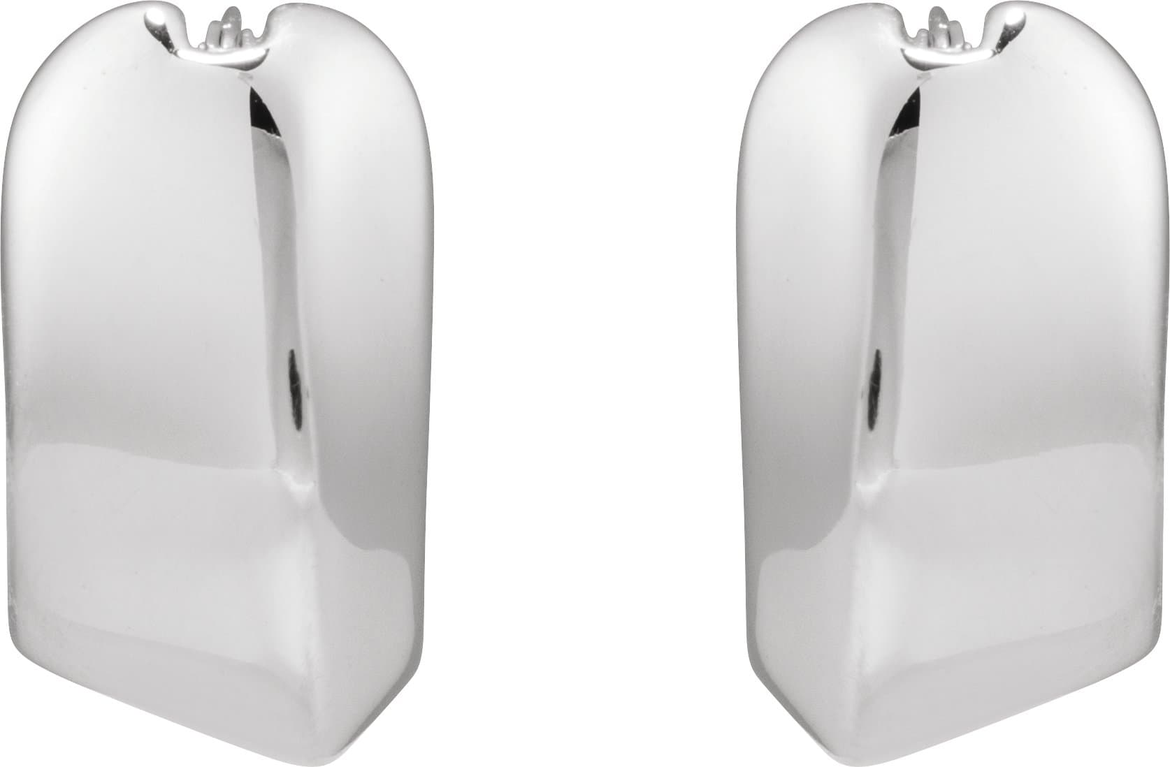 Electroform Puffed U-Hoop Earrings view 2