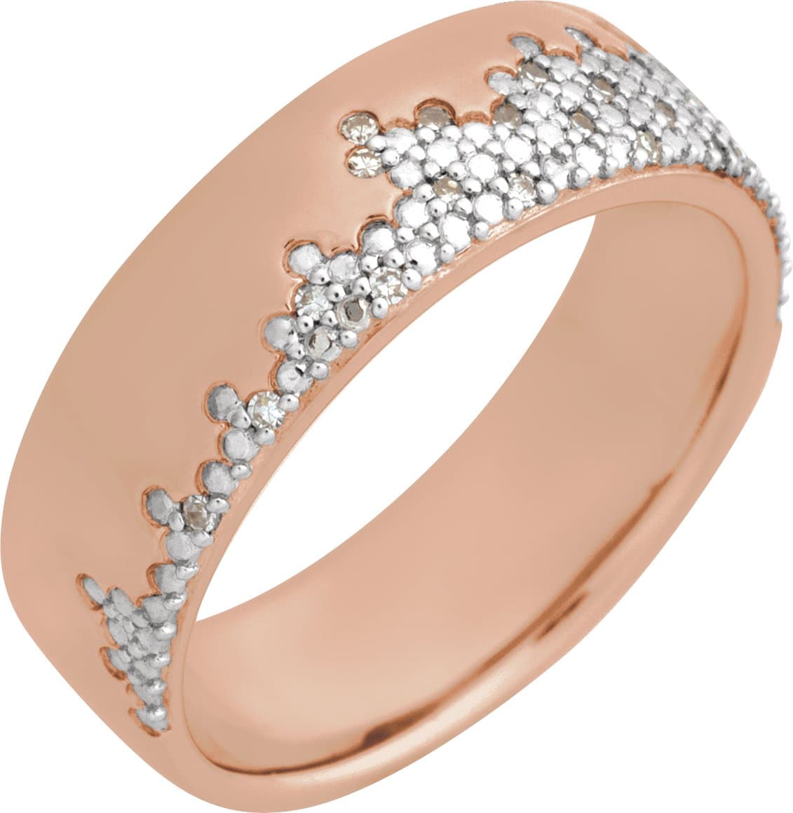 14K Rose 1/10 CTW Lab-Grown Diamond Anniversary Band