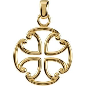 10K Yellow 39x27 mm Maltese Cross