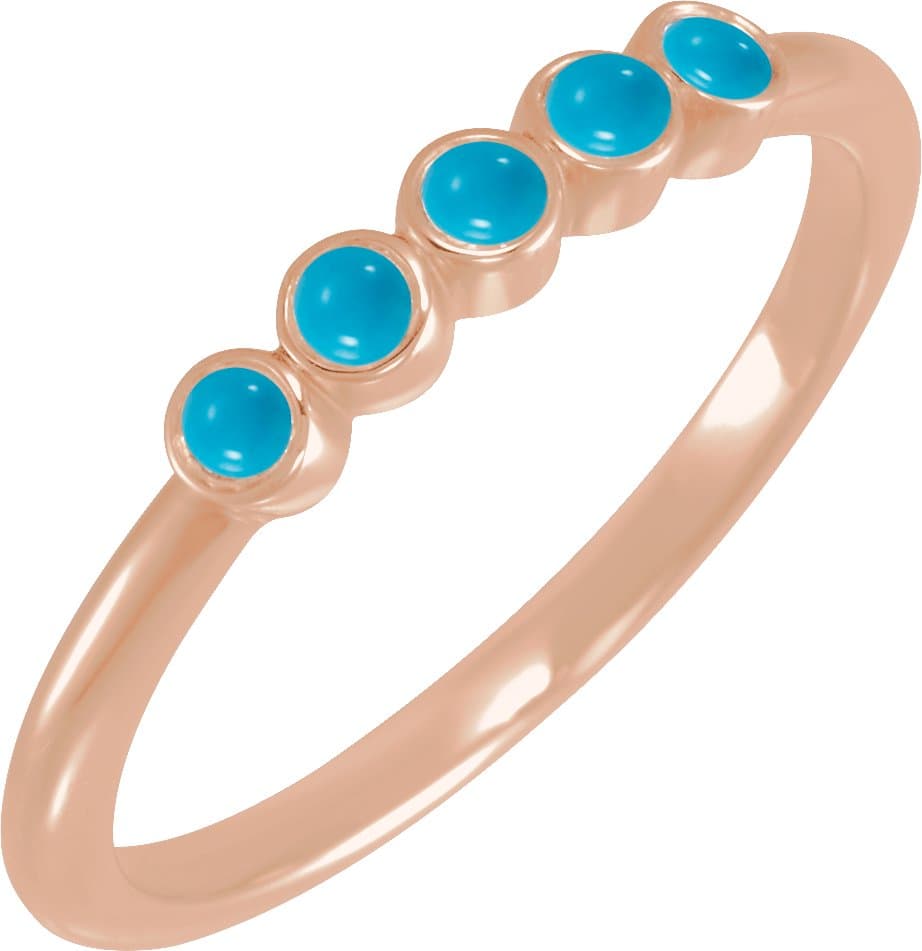 14K Rose 1/8 CTW Rose-Cut Natural Diamond Stackable Ring