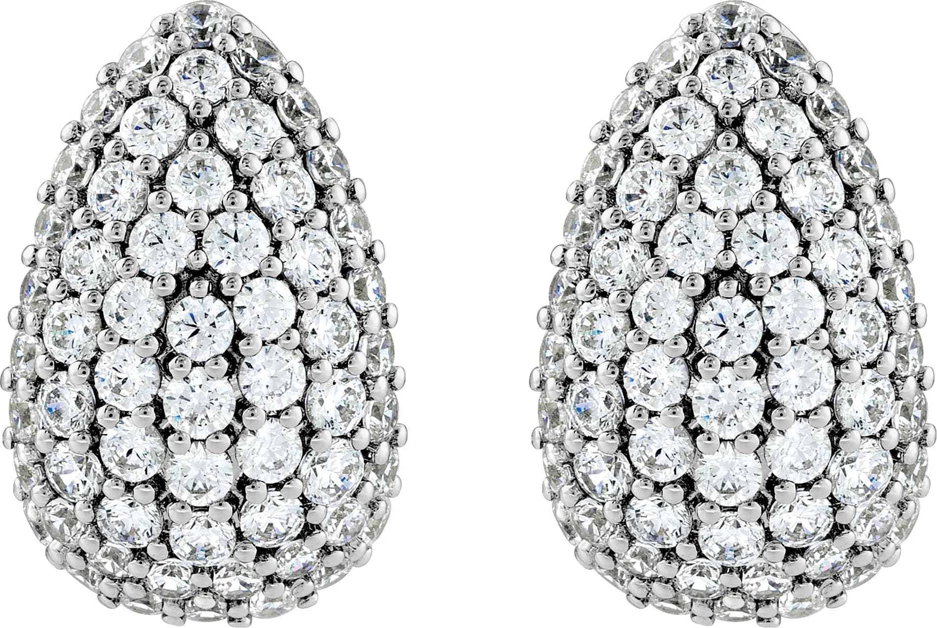 Pavé-Style Teardrop Earrings, view 3