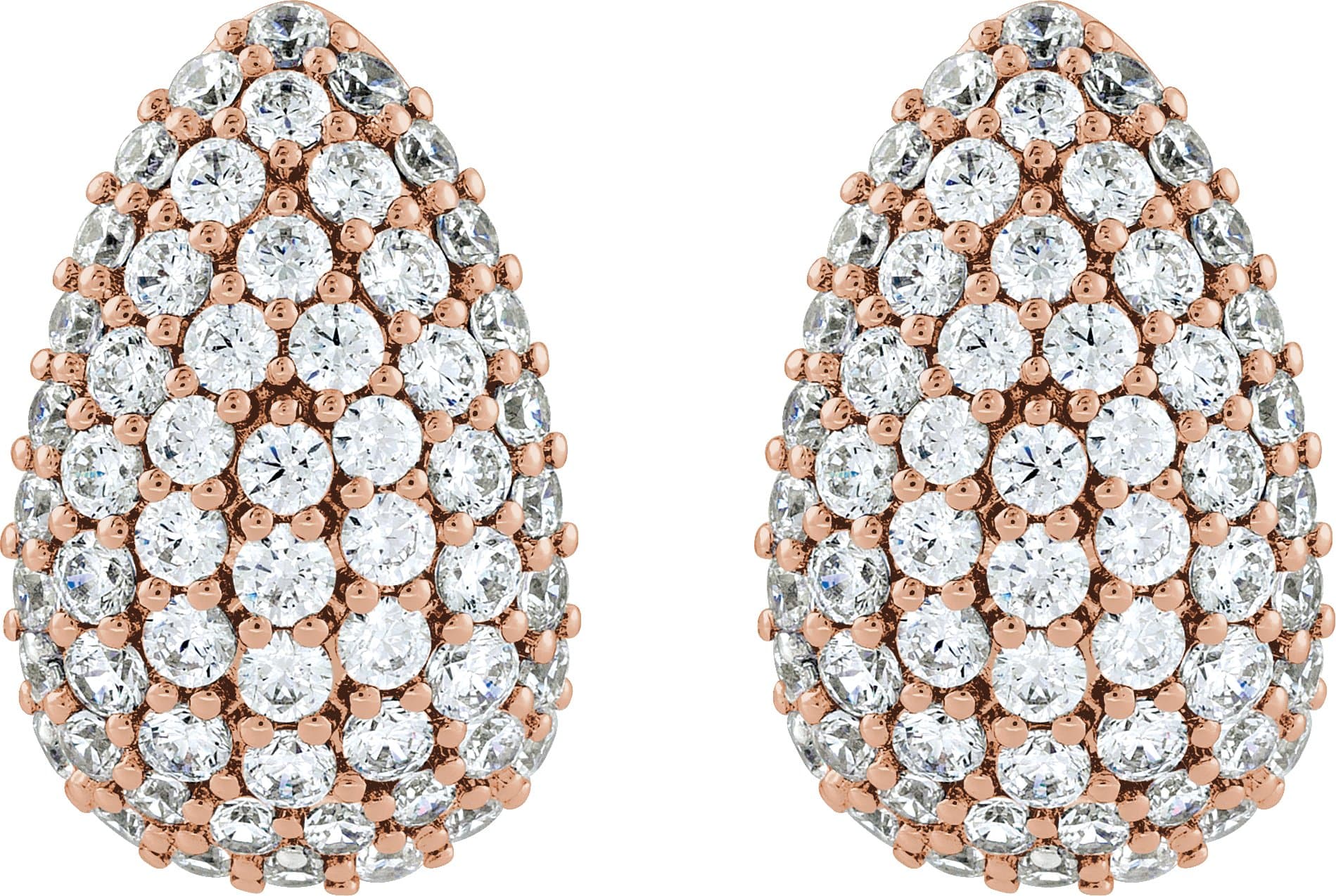 Pavé-Style Teardrop Earrings view 2