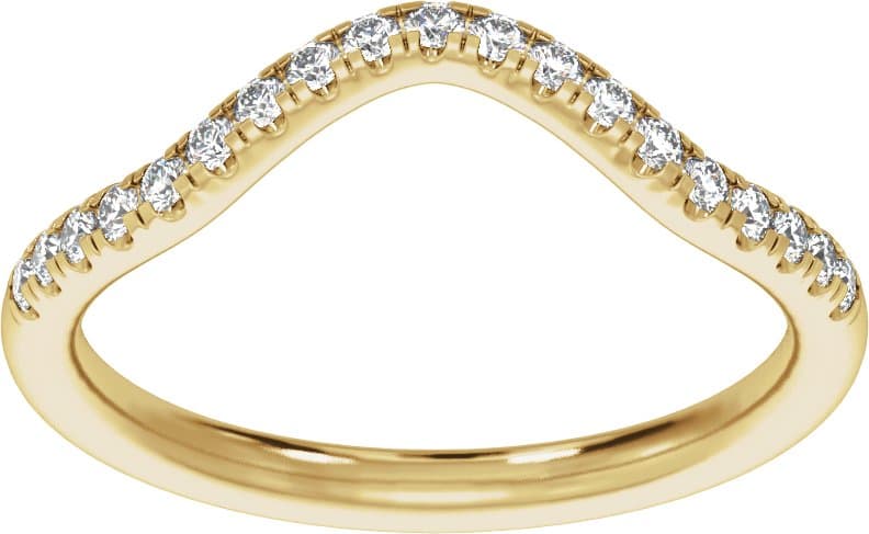 Claw-Prong Three-Stone Engagement Ring or Band view 3