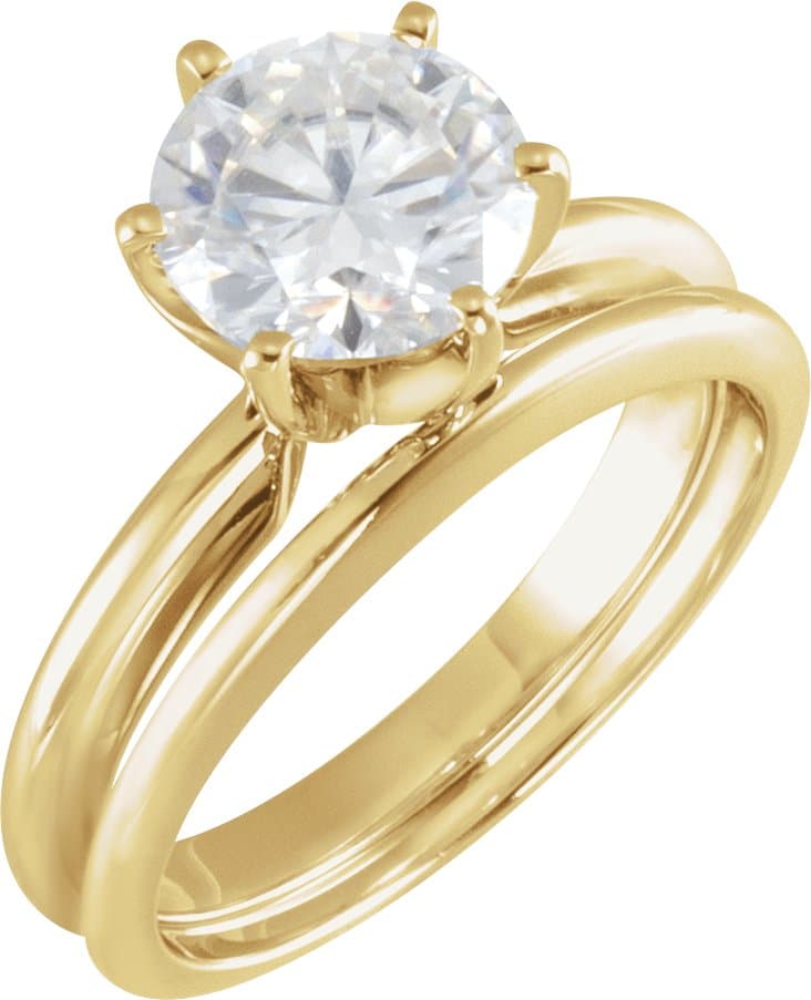 Pre-Notched Lightweight Solitaire Engagement Ring view 3