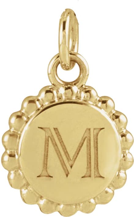 Engravable Beaded Disc Necklace, view 4