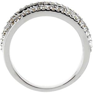 Accented Criss-Cross Ring view 2