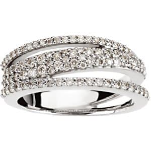 Accented Criss-Cross Ring view 3
