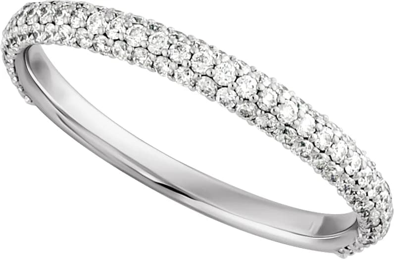 Pavé-Style Anniversary Band, view 2