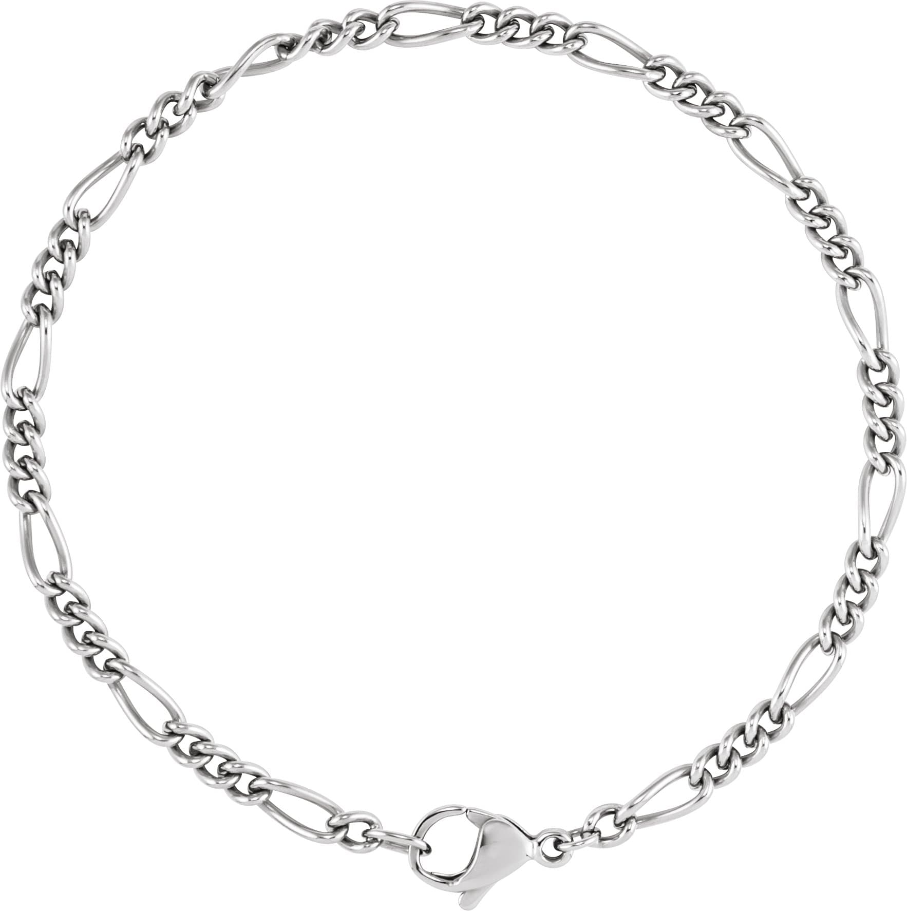3.6 mm Curbed Figaro Chain view 2