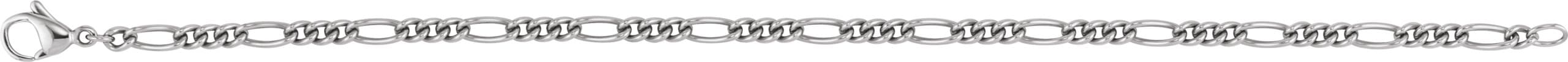 3.6 mm Curbed Figaro Chain view 3