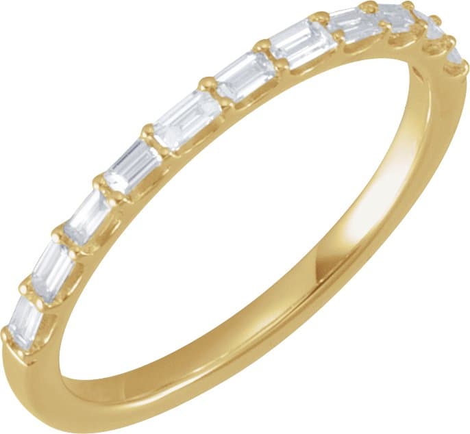 14K Rose 1/4 CTW Lab-Grown Diamond Matching Band