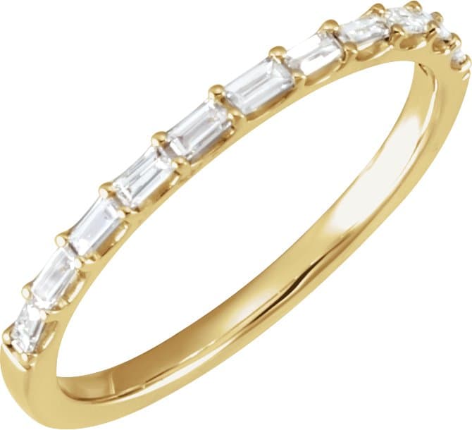 14K Rose 1/4 CTW Lab-Grown Diamond Matching Band