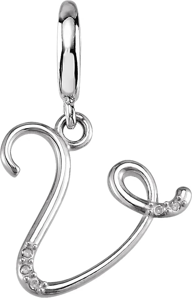 Accented Initial Charm/Pendant