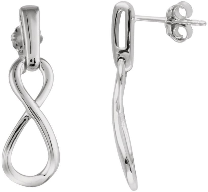 14K Rose Infinity-Inspired Dangle Earrings