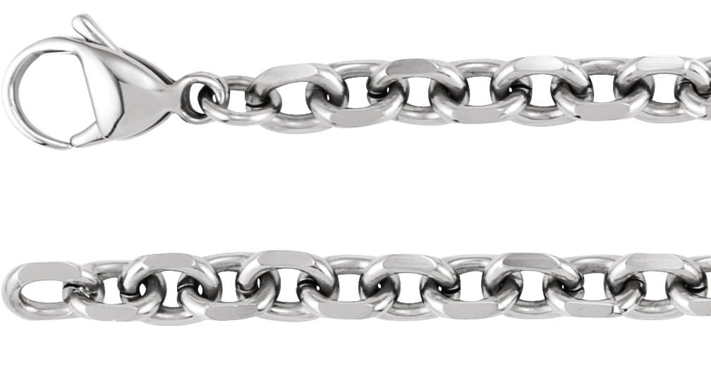 Titanium 5.5 mm Diamond-Cut Cable 20 Chain