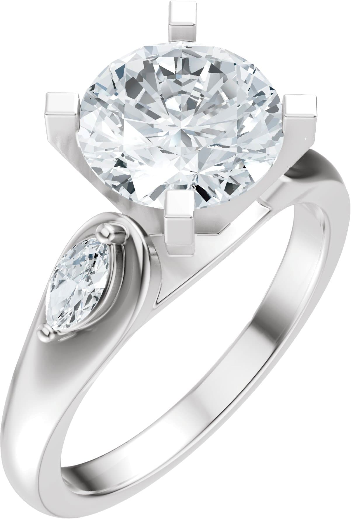 Three-Stone Engagement Ring or Band view 1