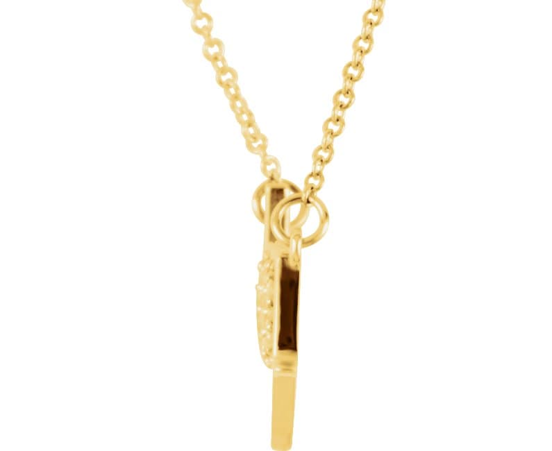Love You Phrase Necklace or Center view 2