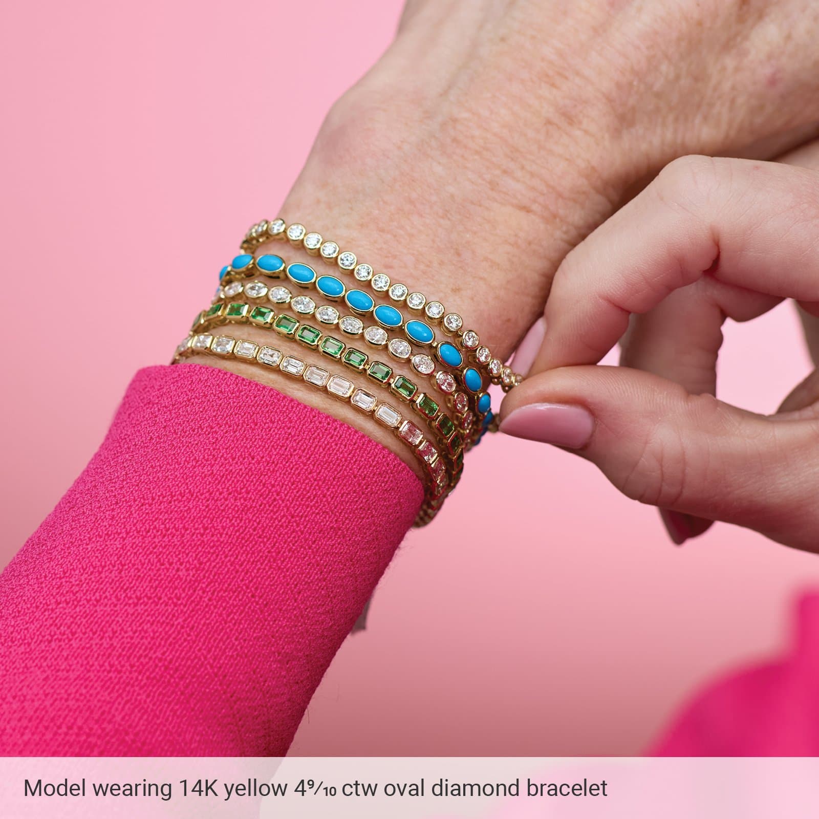Lab-Grown Diamond Line Bracelet view 3