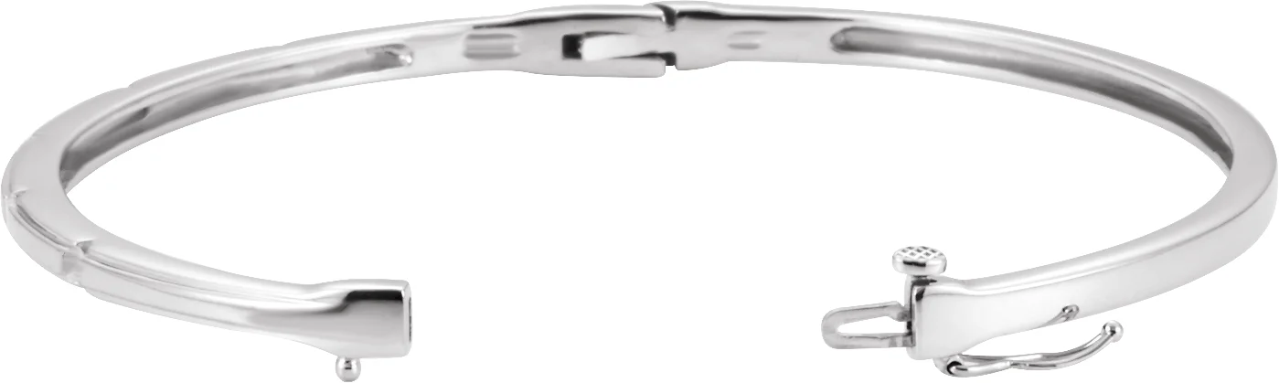 Accented Hinged Bangle Bracelet — view 3
