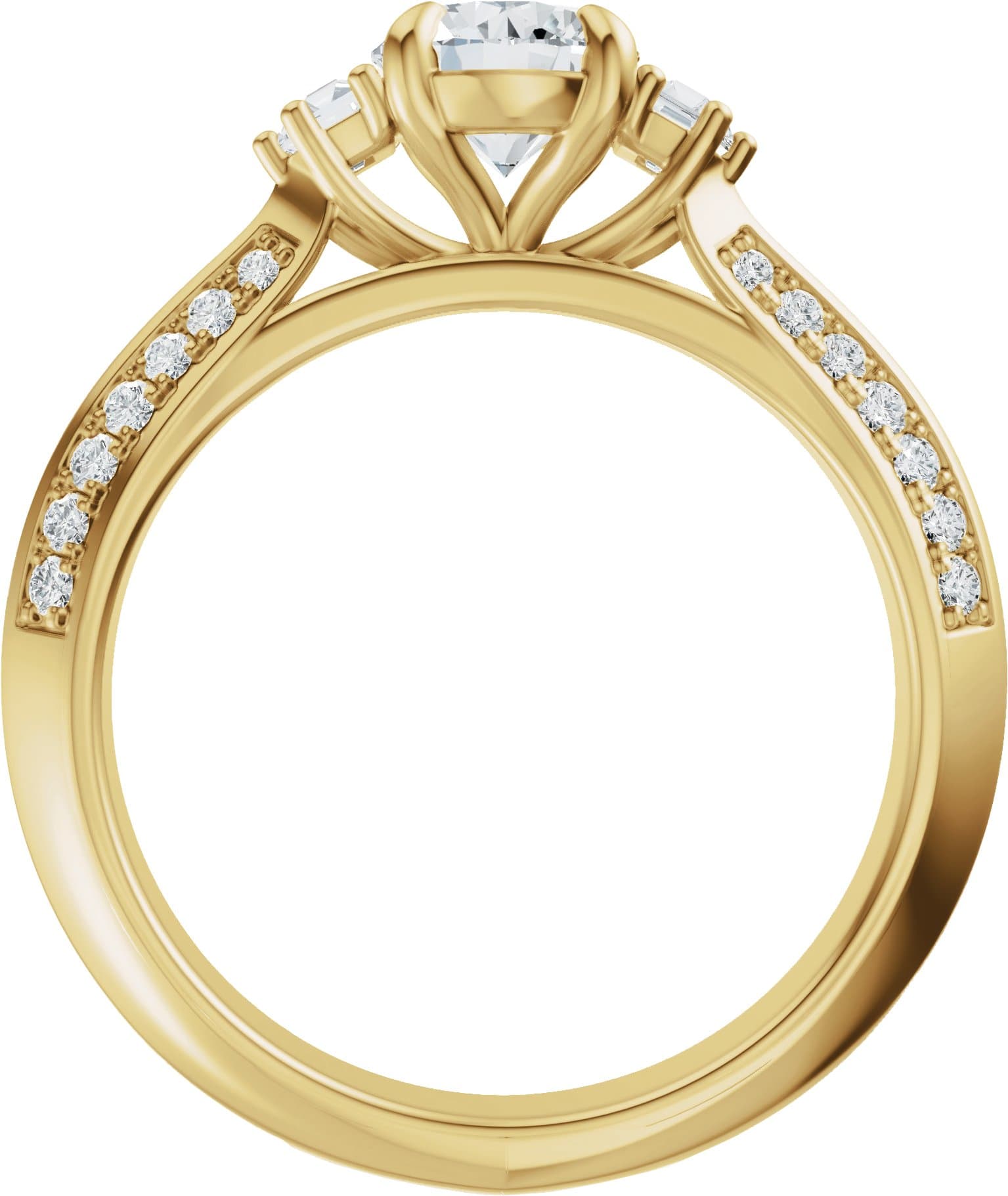 Three-Stone Engagement Ring or Band view 2