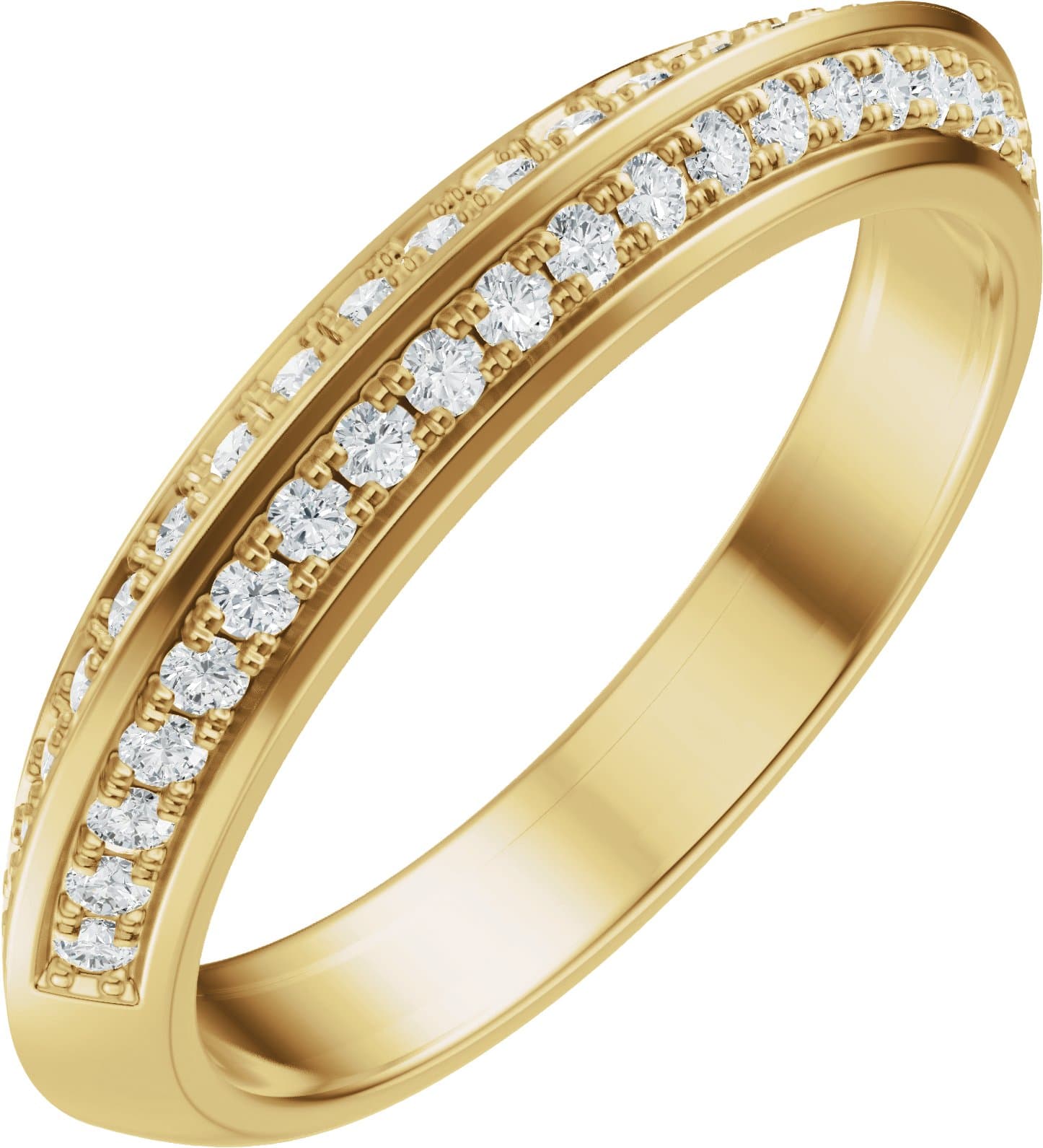 14K Rose Gold 1/4 CTW Lab-Grown Diamond Matching Band
