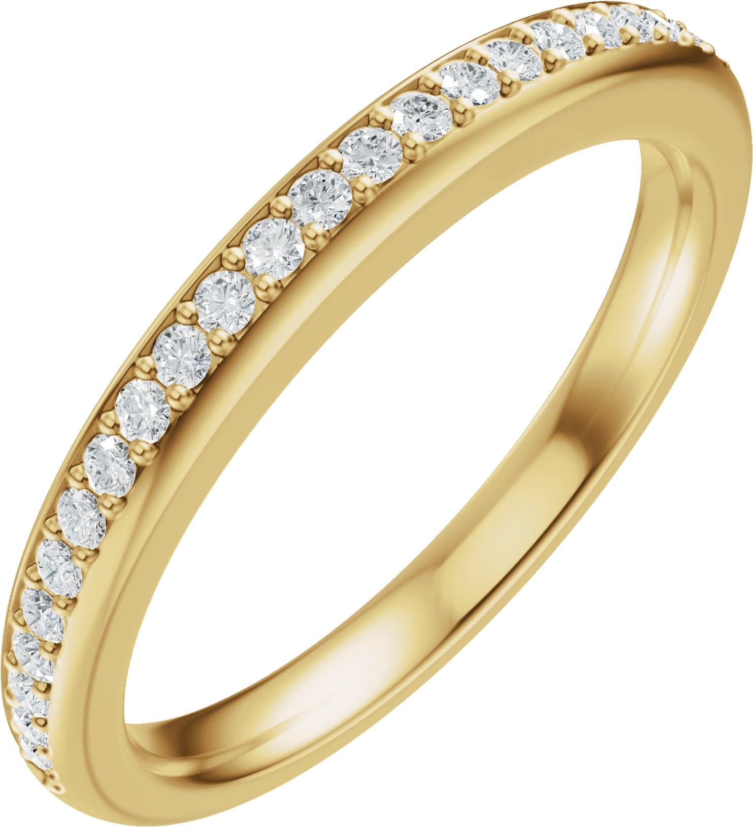 14K Rose Gold 1/6 CTW Lab-Grown Diamond Matching Band