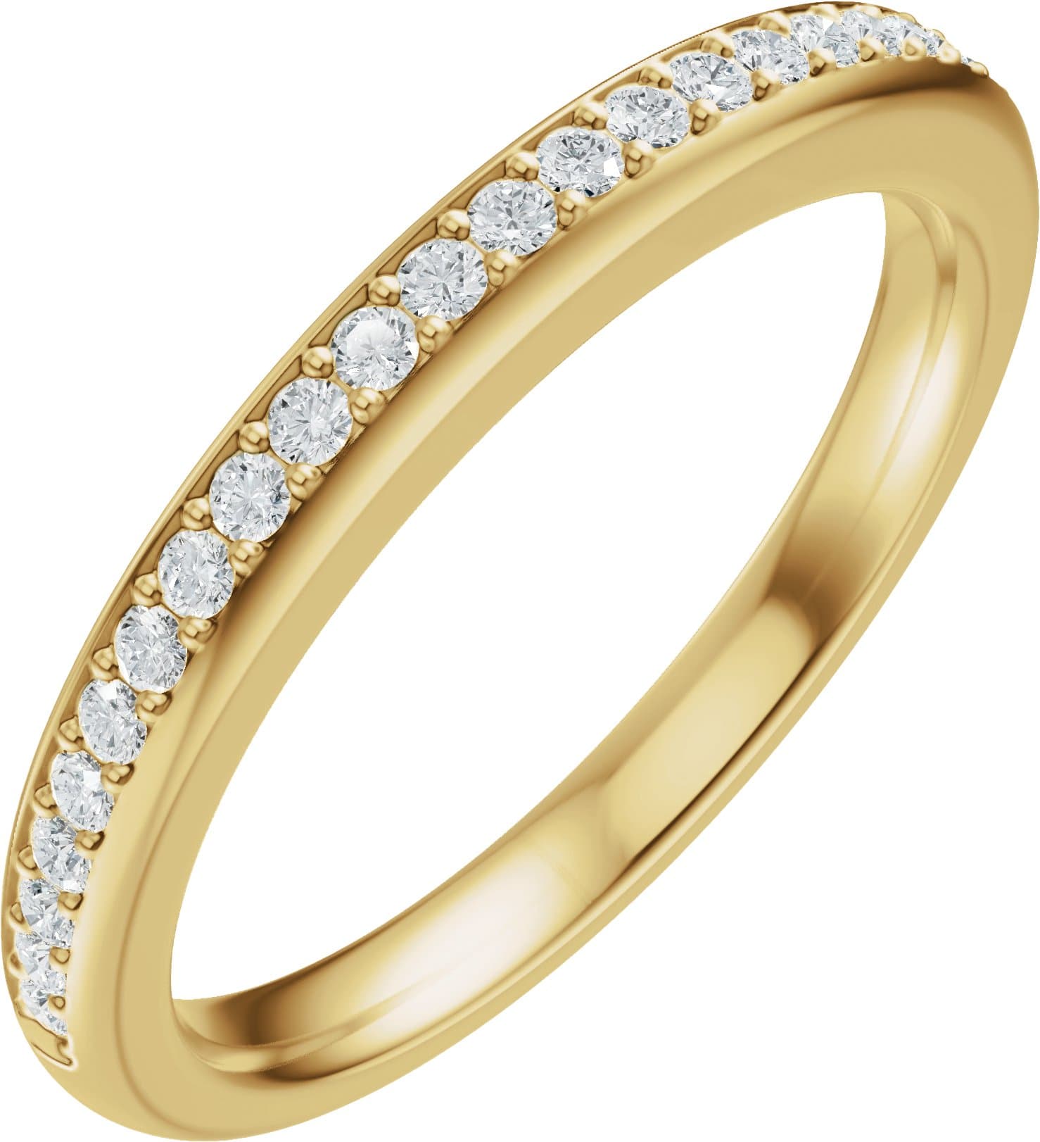 14K Rose Gold 1/6 CTW Lab-Grown Diamond Matching Band