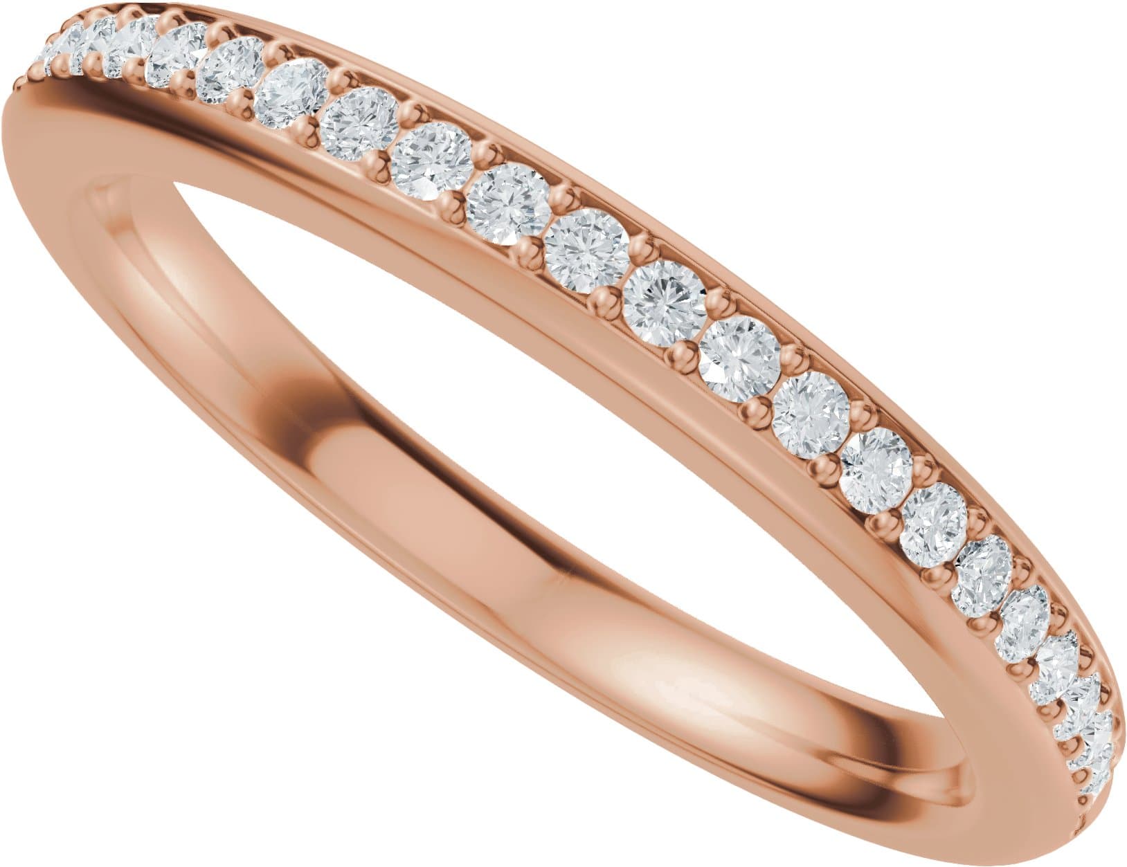 14K Rose Gold 1/6 CTW Lab-Grown Diamond Matching Band