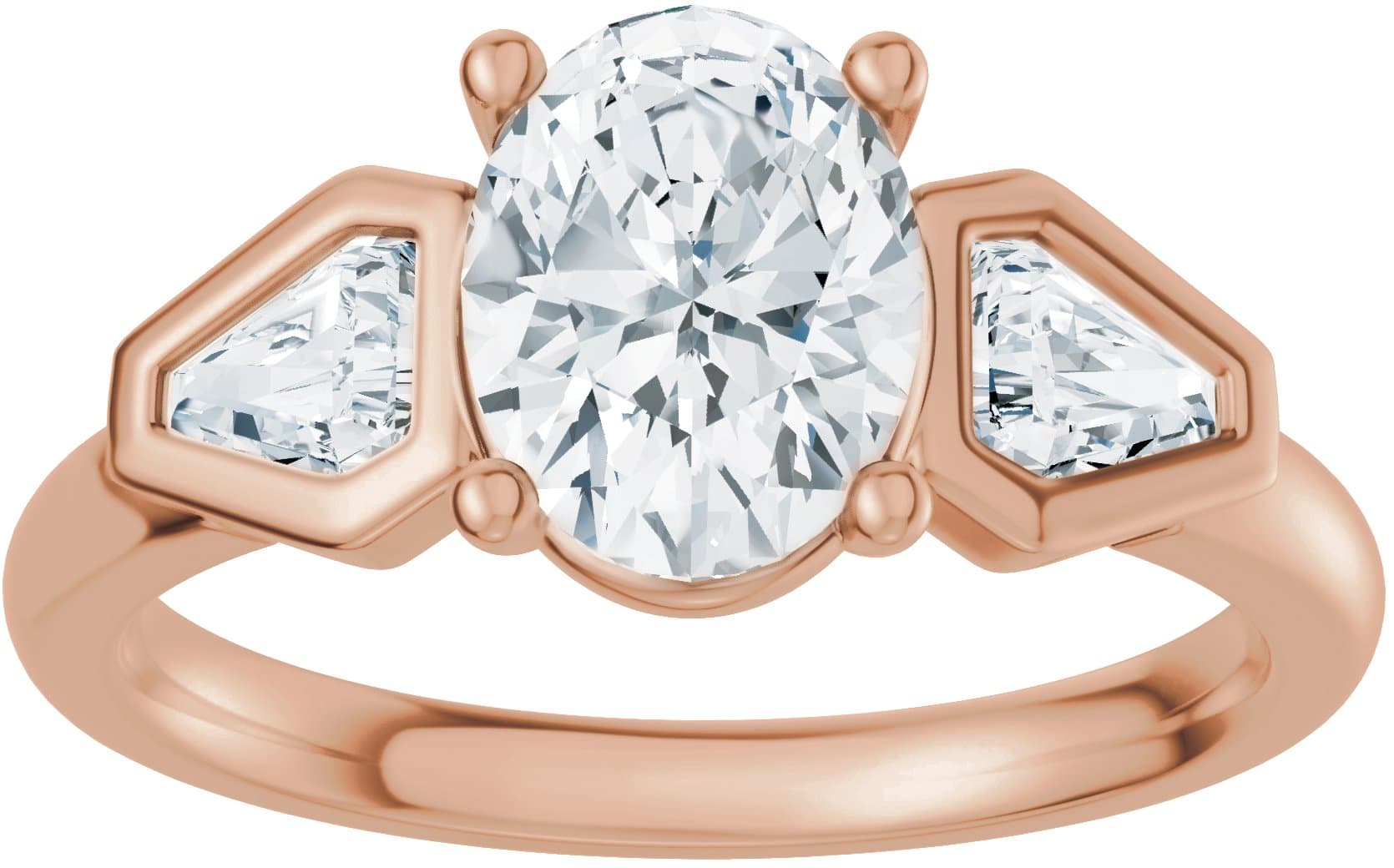 Three-Stone Engagement Ring or Band view 3