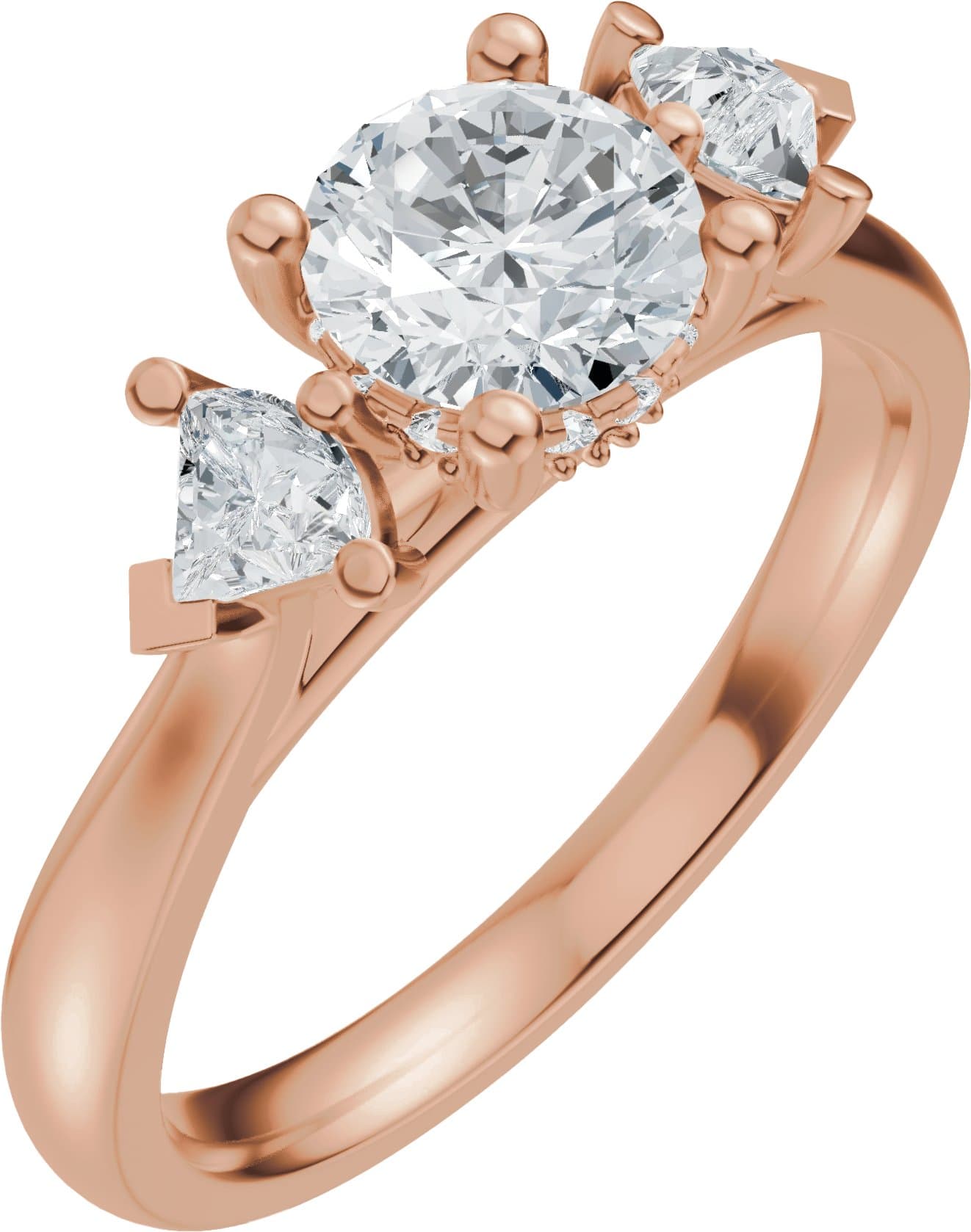 Three-Stone Engagement Ring or Band view 1