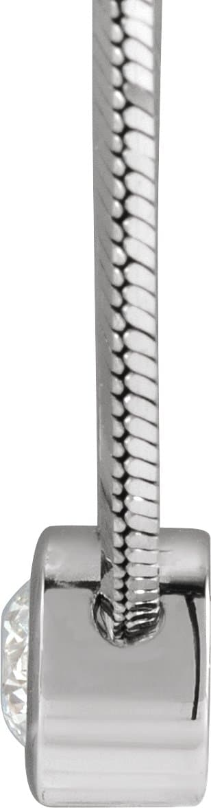 Bezel-Set Solitaire Necklace or Pendant view 2