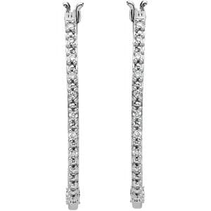 Floral U-Hoop Earrings view 2